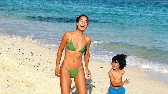 Life is a beach for Lisa Haydon and her family, indeed. The actor and model keeps sharing glimpses of their family time by the sea. She shared this recent picture on Instagram with son Zack Lalvani, 5.&nbsp;