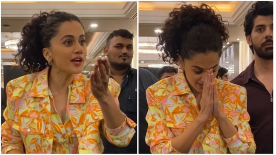 Taapsee Pannu got into an argument with the paparazzi during Dobaaraa promotions. (Pic credit- Varinder Chawla) Taapsee Pannu got into an argument with the paparazzi during Dobaaraa promotions. (Pic credit- Varinder Chawla)