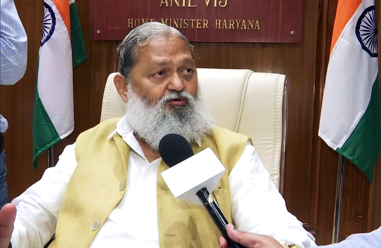 File photo of Haryana home minister Anil Vij. (ANI) File photo of Haryana home minister Anil Vij. (ANI)