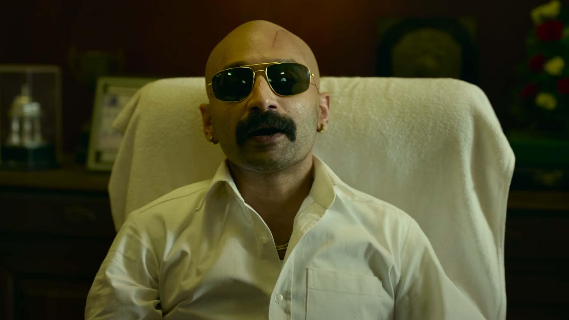 Fahadh Faasil in a different avatar as the villain in Pushpa: The Rise. Fahadh Faasil in a different avatar as the villain in Pushpa: The Rise.