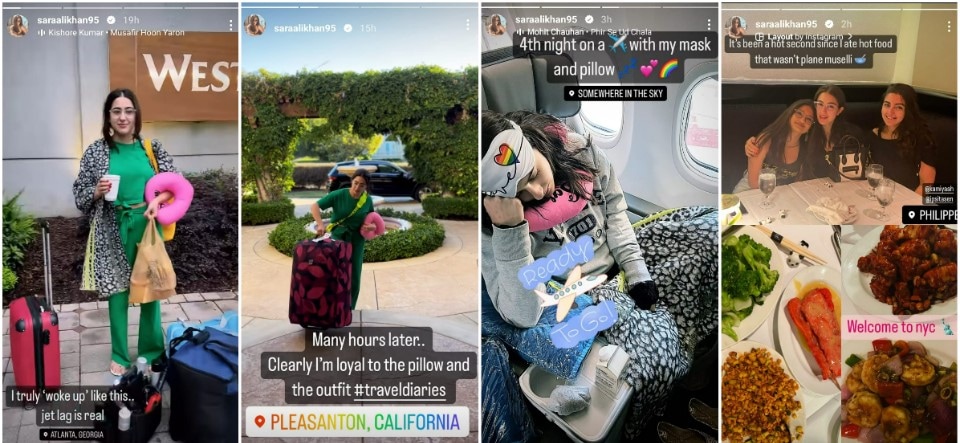 Sara Ali Khan is in the US and documenting it all on Instagram Stories. Sara Ali Khan is in the US and documenting it all on Instagram Stories.