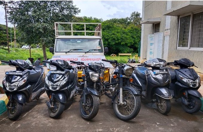 More bike thieves nabbed in Bengaluru on Sunday. (Image source: Laxman B. Nimbargi/Twitter) More bike thieves nabbed in Bengaluru on Sunday. (Image source: Laxman B. Nimbargi/Twitter)