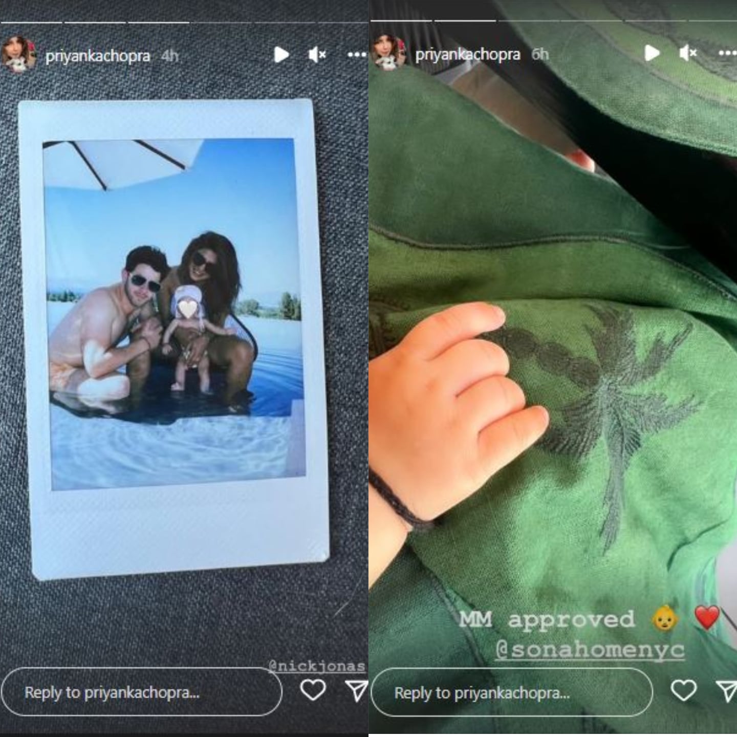 She posted pictures of Malti Marie Chopra Jonas. She posted pictures of Malti Marie Chopra Jonas.