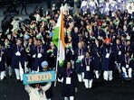 India's CWG 2022 contingent(SAI Media Twitter)