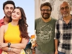 Ranbir Kapoor and Alia Bhatt in a still from Kesariya (L); Amitabh Bhattacharya with Pritam. Ranbir Kapoor and Alia Bhatt in a still from Kesariya (L); Amitabh Bhattacharya with Pritam.
