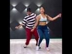 A screengrab from the viral dance video that shows Dhanashree Verma grooving with choreographer Ravi Soni to Telugu hit.(Instagram/@dhanashree9) A screengrab from the viral dance video that shows Dhanashree Verma grooving with choreographer Ravi Soni to Telugu hit.(Instagram/@dhanashree9)