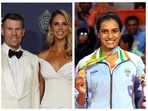 David Warner and wife congratulated PV Sindhu David Warner and wife congratulated PV Sindhu