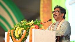 Jharkhand chief minister Hemant Soren said his government had been working tirelessly to “uplift” tribals in the state (Twitter/JharkhandCMO)