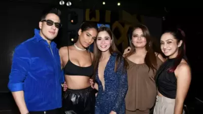 A few contestants from Lock Upp, such as Poonam Pandey, Shivam Sharma were also seen posing with Sara Khan at her 33rd birthday party. A few contestants from Lock Upp, such as Poonam Pandey, Shivam Sharma were also seen posing with Sara Khan at her 33rd birthday party.
