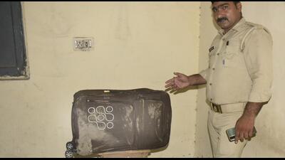 The trolley bag that was used by the woman to dispose of the body on Monday. (Sakib Ali/ HT) The trolley bag that was used by the woman to dispose of the body on Monday. (Sakib Ali/ HT)