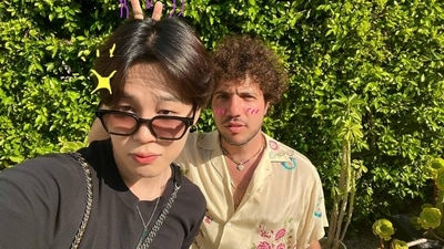 BTS' Jimin with Benny Blanco.