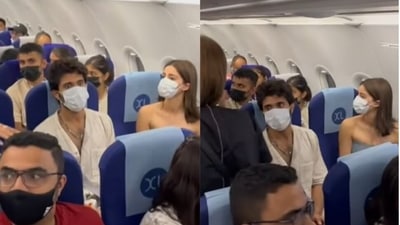 Vijay Deverakonda and Ananya Panday recently travelled in the economy class. Vijay Deverakonda and Ananya Panday recently travelled in the economy class.
