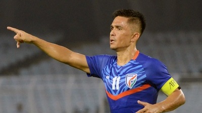 File photo of Indian football skipper Sunil Chhetri in action (ANI) File photo of Indian football skipper Sunil Chhetri in action (ANI)