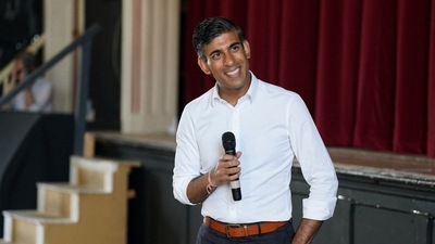 Conservative leadership candidate Rishi Sunak attends an event, as part of the campaign to be leader of the Conservative Party and the next prime minister of the United Kingdom. (REUTERS)