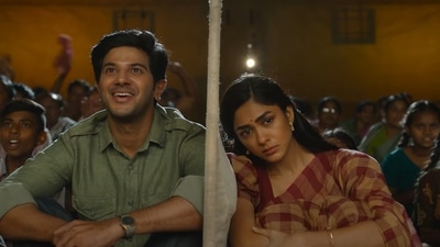 Dulquer Salmaan and Mrunal Thakur in a still from Sita Ramam. Dulquer has thanked Telugu audience for their response to the film. Dulquer Salmaan and Mrunal Thakur in a still from Sita Ramam. Dulquer has thanked Telugu audience for their response to the film.