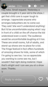 Vir Das' request to people. Vir Das' request to people.