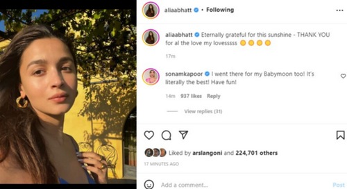 Alia Bhatt has shared a new picture. Alia Bhatt has shared a new picture.