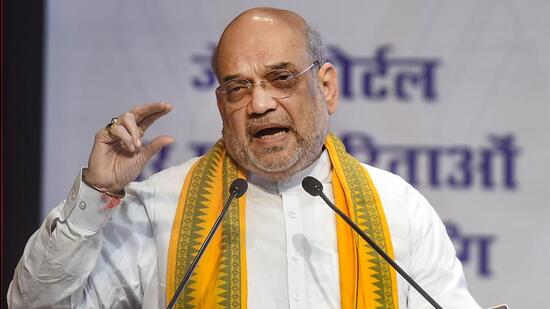Union minister of home affairs and cooperation Amit Shah speaks during the launch of the onboarding of cooperatives on the Government e Marketplace (GeM) portal in New Delhi on Tuesday (PTI) Union minister of home affairs and cooperation Amit Shah speaks during the launch of the onboarding of cooperatives on the Government e Marketplace (GeM) portal in New Delhi on Tuesday (PTI)