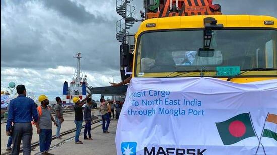 Trial runs for operationalising bilateral Agreement for transit of goods began on Tuesday. (Twitter (@ihcdhaka)) Trial runs for operationalising bilateral Agreement for transit of goods began on Tuesday. (Twitter (@ihcdhaka))