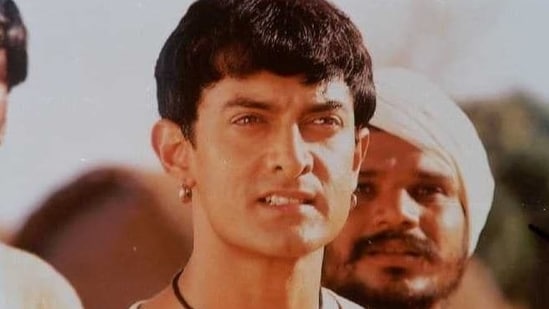 Aamir Khan in a still from Lagaan.