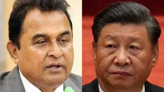 Bangladesh’s finance minister AHM Mustafa Kamal and Chinese President Xi Jinping
