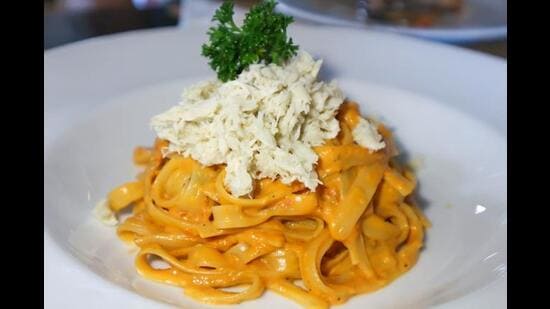 Pasta with crab. Camilleri’s Montalbano appreciates the essential flavours of native Sicilian cooking. (Shutterstock)
