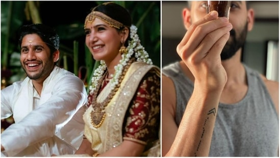 Naga Chaitanya reveals his arm tattoo carries his and Samanthas wedding  date  Hindustan Times