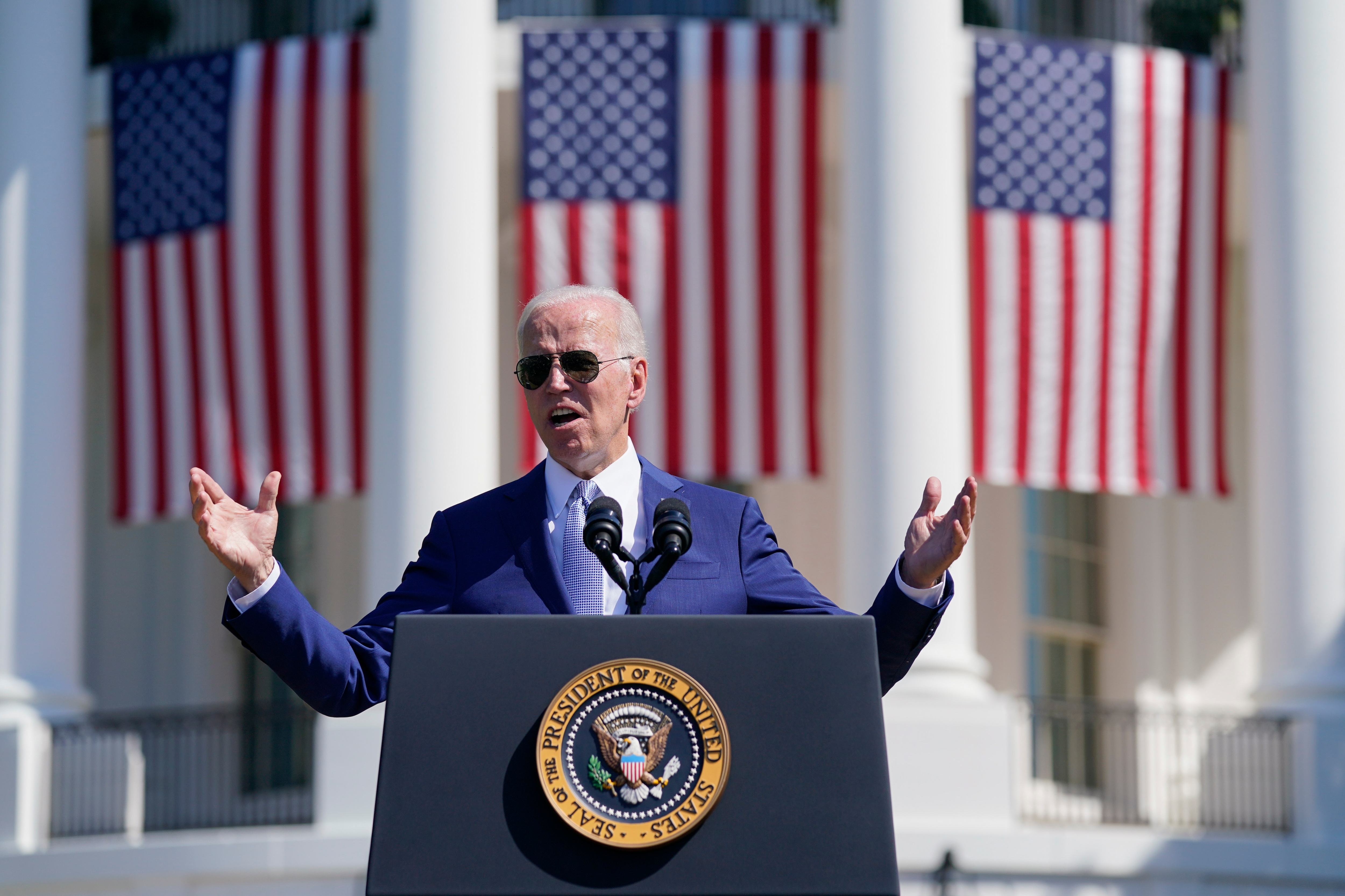 President Joe Biden speaks before signing the "CHIPS and Science Act of 2022" during a ceremony on the South Lawn of the White House. (AP) President Joe Biden speaks before signing the "CHIPS and Science Act of 2022" during a ceremony on the South Lawn of the White House. (AP)