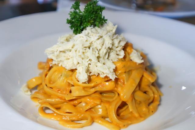 Pasta with crab. Camilleri’s Montalbano appreciates the essential flavours of native Sicilian cooking. (Shutterstock) Pasta with crab. Camilleri’s Montalbano appreciates the essential flavours of native Sicilian cooking. (Shutterstock)