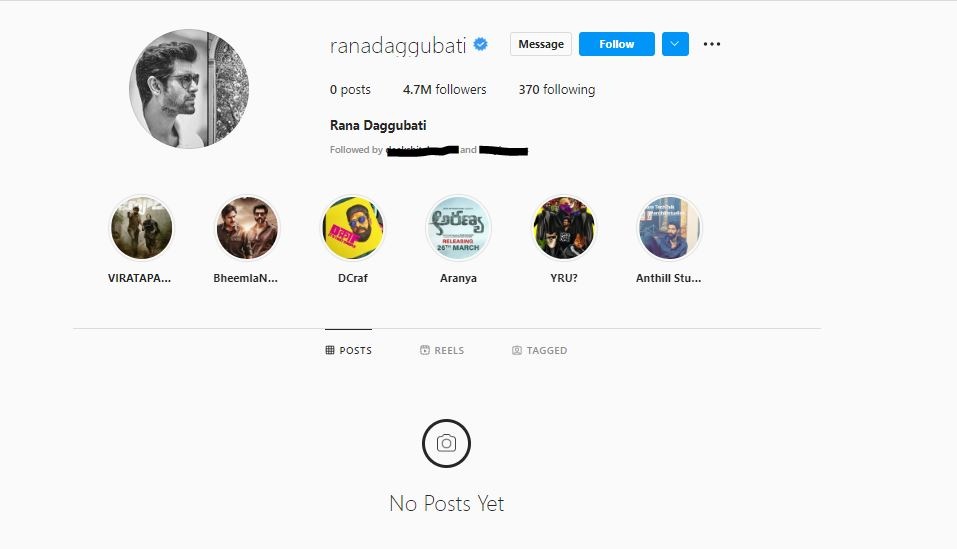 Rana has 4.7 million followers on Instagram.