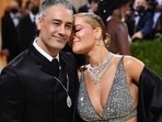 Rita Ora and Taika Waititi shared an adorable moment at the Met Gala 2021.(AFP) Rita Ora and Taika Waititi shared an adorable moment at the Met Gala 2021.(AFP)