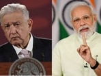 Mexican President Andres Manuel Lopez Obrador and Prime Minister Narendra Modi.