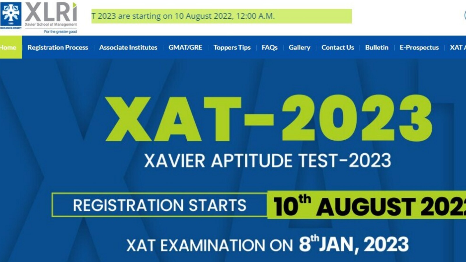 XAT 2023: Registration for MBA entrance test begins on xatonline.in