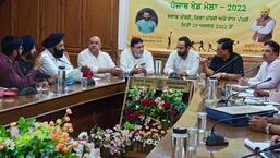 Ludhiana industrialists thanked Gurmeet Singh Meet Hayer for setting up PPCB help desk at CICU Complex.  (HT PHOTO)