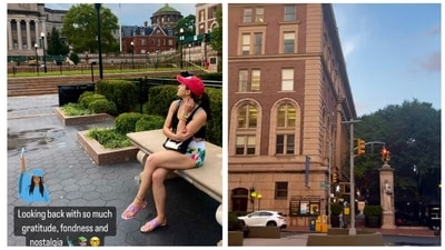 Sara Ali Khan paying visit to her alma mater, Columbia University. Sara Ali Khan paying visit to her alma mater, Columbia University. 