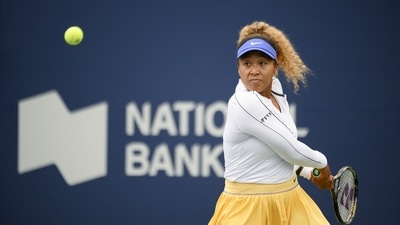 Naomi Osaka, of Japan, prepares to hit a return to Kaia Kanepi, of Estonia, during the National Bank Open tennis tournament (AP) Naomi Osaka, of Japan, prepares to hit a return to Kaia Kanepi, of Estonia, during the National Bank Open tennis tournament (AP)