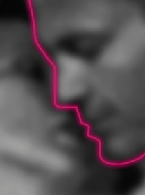 The image shows two distinct faces separated by a coloured outline. (Best Illusion of the Year Contest) The image shows two distinct faces separated by a coloured outline. (Best Illusion of the Year Contest)