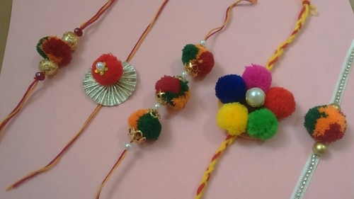 Raksha Bandhan 2022: Make this Raksha Bandhan colourful with Pom-Pom rakhi. (pinterest) Raksha Bandhan 2022: Make this Raksha Bandhan colourful with Pom-Pom rakhi. (pinterest)