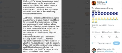 She captioned the post, "To whomsoever, it may concern".