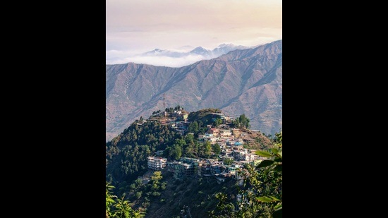 An aerial view of Mussoorie An aerial view of Mussoorie
