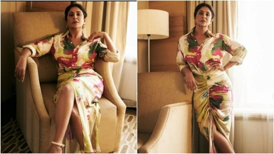 Darlings star Shefali Shah slays summer fashion in a satin ensemble(Instagram/@shefalishahofficial)