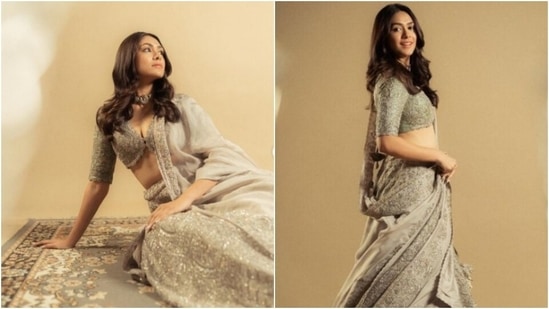 Mrunal Thakur is currently basking in the success of her recently-released film Sita Ramam. Also starring Dulquer Salmaan in the lead role, Sita Ramam is a love story set in 1970s where the protagonists express their love through letters. Mrunal, who is currently busy promoting her film, shared a set of pictures looking absolutely ravishing in an ethnic ensemble.(Instagram/@mrunalthakur)