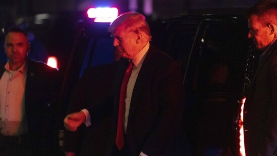 Former President Donald Trump arrives at Trump Tower, late Tuesday, Aug. 9, 2022, in New York.&nbsp;(AP)