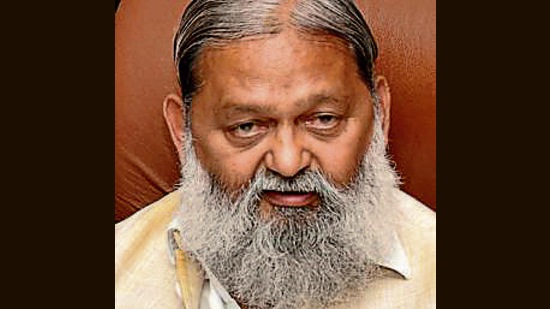 Haryana home minister Anil Vij on Wednesday called upon the legislators to join the state government’s anti-drug crackdown. He accepted in the assembly that the drug menace is on the rise in the state. (HT File Photo)