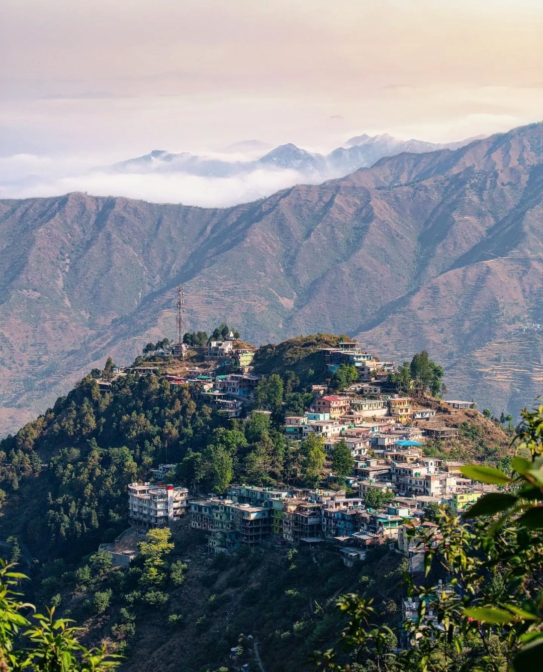 An aerial view of Mussoorie An aerial view of Mussoorie