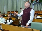 HP chief minister Jai Ram Thakur addressing the assembly in Shimla on Wednesday (HT Photo) HP chief minister Jai Ram Thakur addressing the assembly in Shimla on Wednesday (HT Photo)