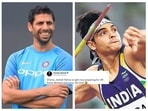 Ashish Nehra and Neeraj Chopra Ashish Nehra and Neeraj Chopra