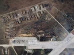 This satellite image provided by Planet Labs PBC shows destroyed Russian aircraft at Saki Air Base after an explosion Tuesday, August 9, 2022, in the Crimean Peninsula, the Black Sea peninsula seized from Ukraine by Russia and annexed in March 2014. (Planet Labs PBC via AP)(AP) This satellite image provided by Planet Labs PBC shows destroyed Russian aircraft at Saki Air Base after an explosion Tuesday, August 9, 2022, in the Crimean Peninsula, the Black Sea peninsula seized from Ukraine by Russia and annexed in March 2014. (Planet Labs PBC via AP)(AP)