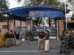 The prison department, however, did not release the names or profiles of the convicts who are stitching the Tricolour inside the jail. (HT PHOTO.) The prison department, however, did not release the names or profiles of the convicts who are stitching the Tricolour inside the jail. (HT PHOTO.)