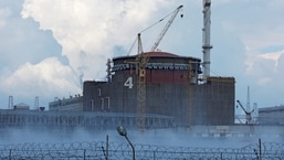 A view shows the Zaporizhzhia Nuclear Power Plant in the course of Ukraine-Russia conflict outside.